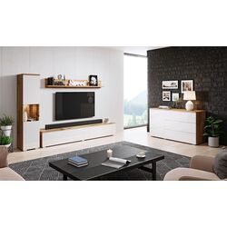 Living Bratex Paris (Wotan Oak/White Gloss) Thumb