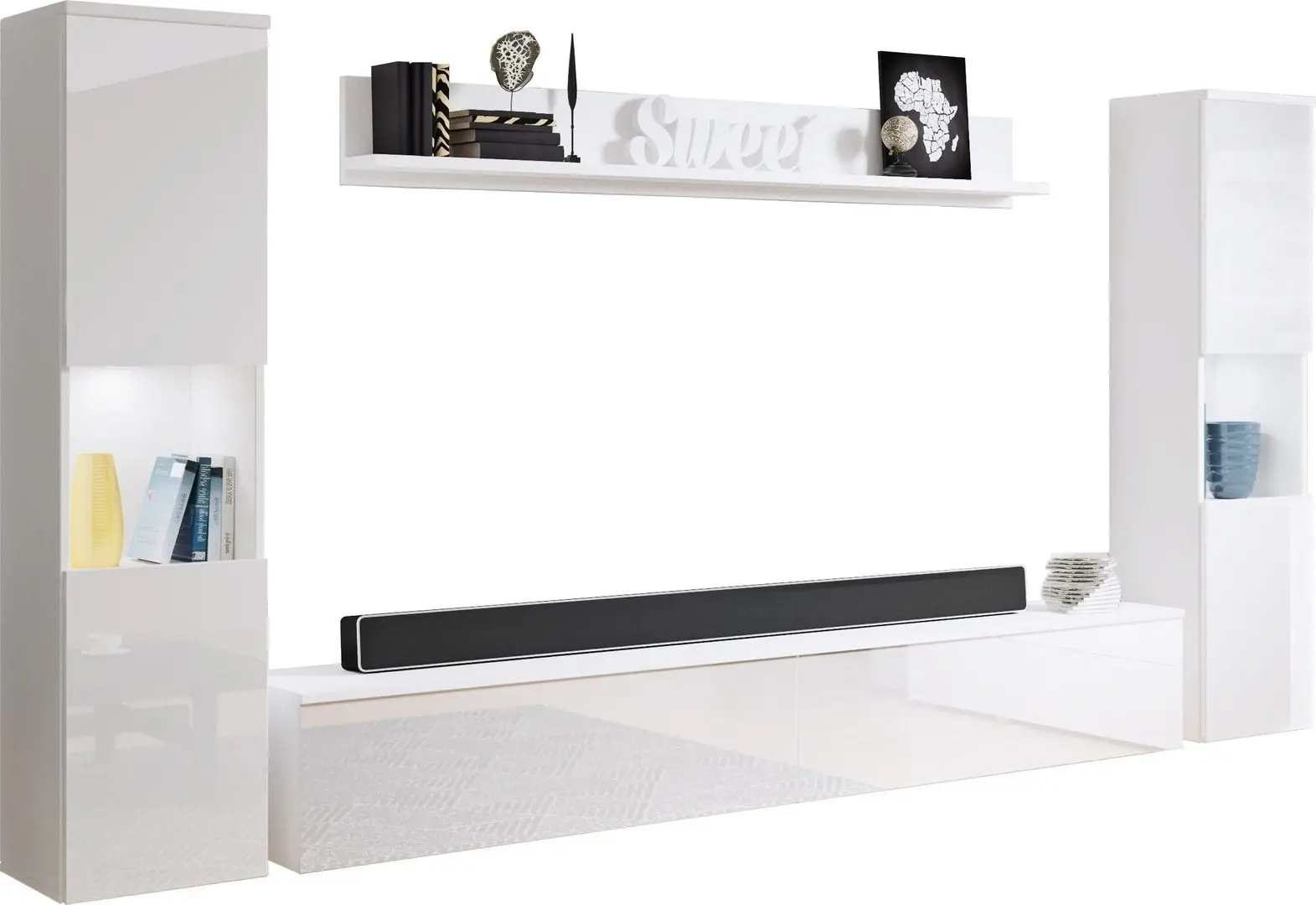 Living Bratex Paris XL (White/White Gloss)