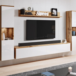 Living Bratex Paris XL (Wotan Oak/White Gloss)