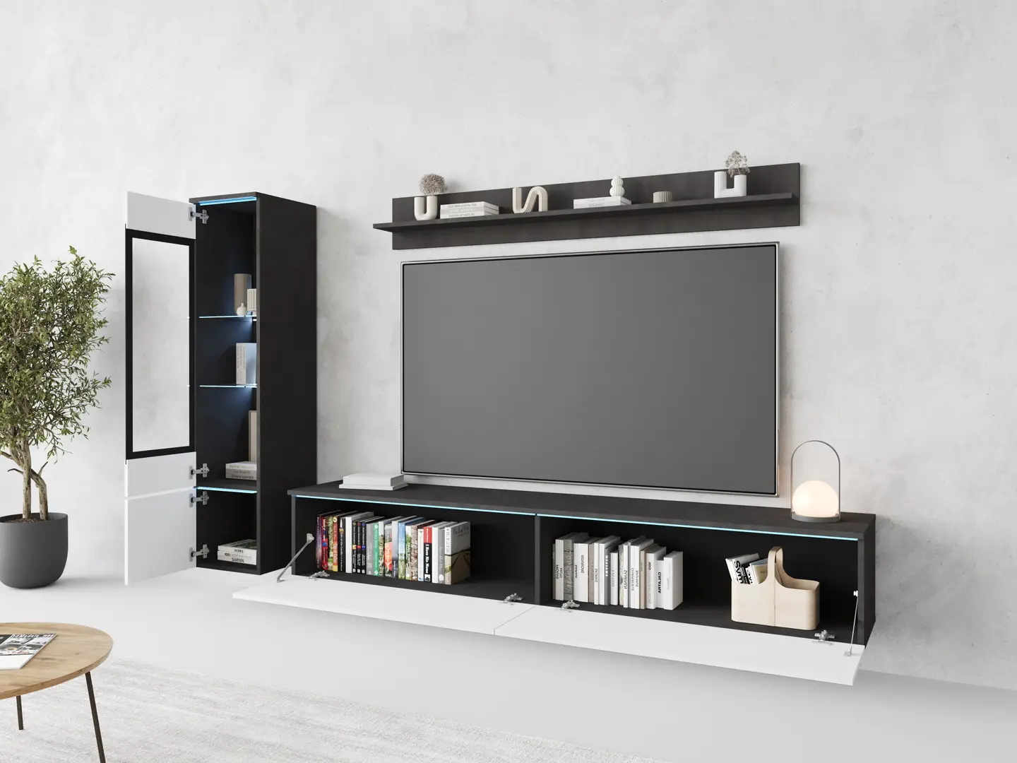 Living Bratex Vera I (Matera/White Gloss)