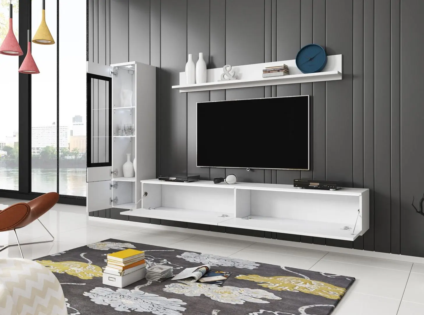 Living Bratex Vera I (White/White Gloss)