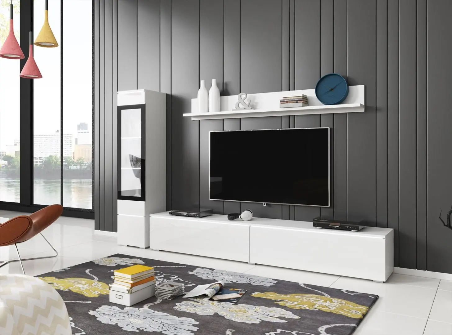 Living Bratex Vera I (White/White Gloss)