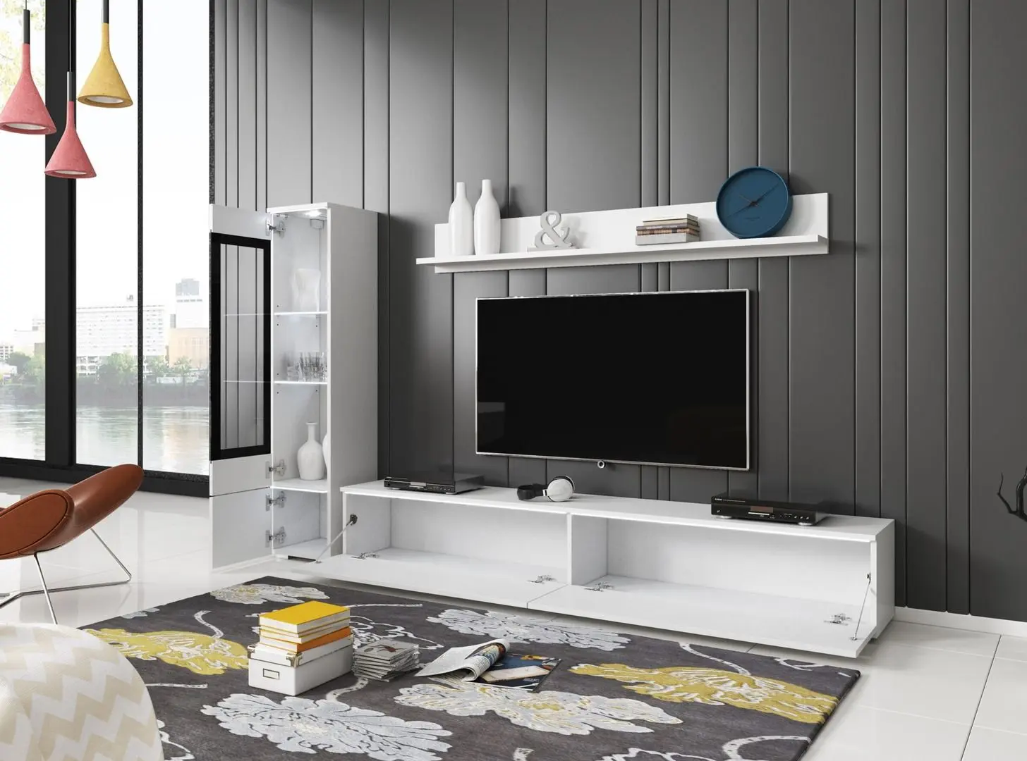 Living Bratex Vera I (White/White Gloss)