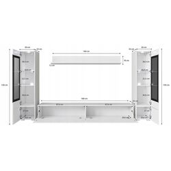 Гостиная Bratex Vera II (Concrete/White Gloss) Thumb