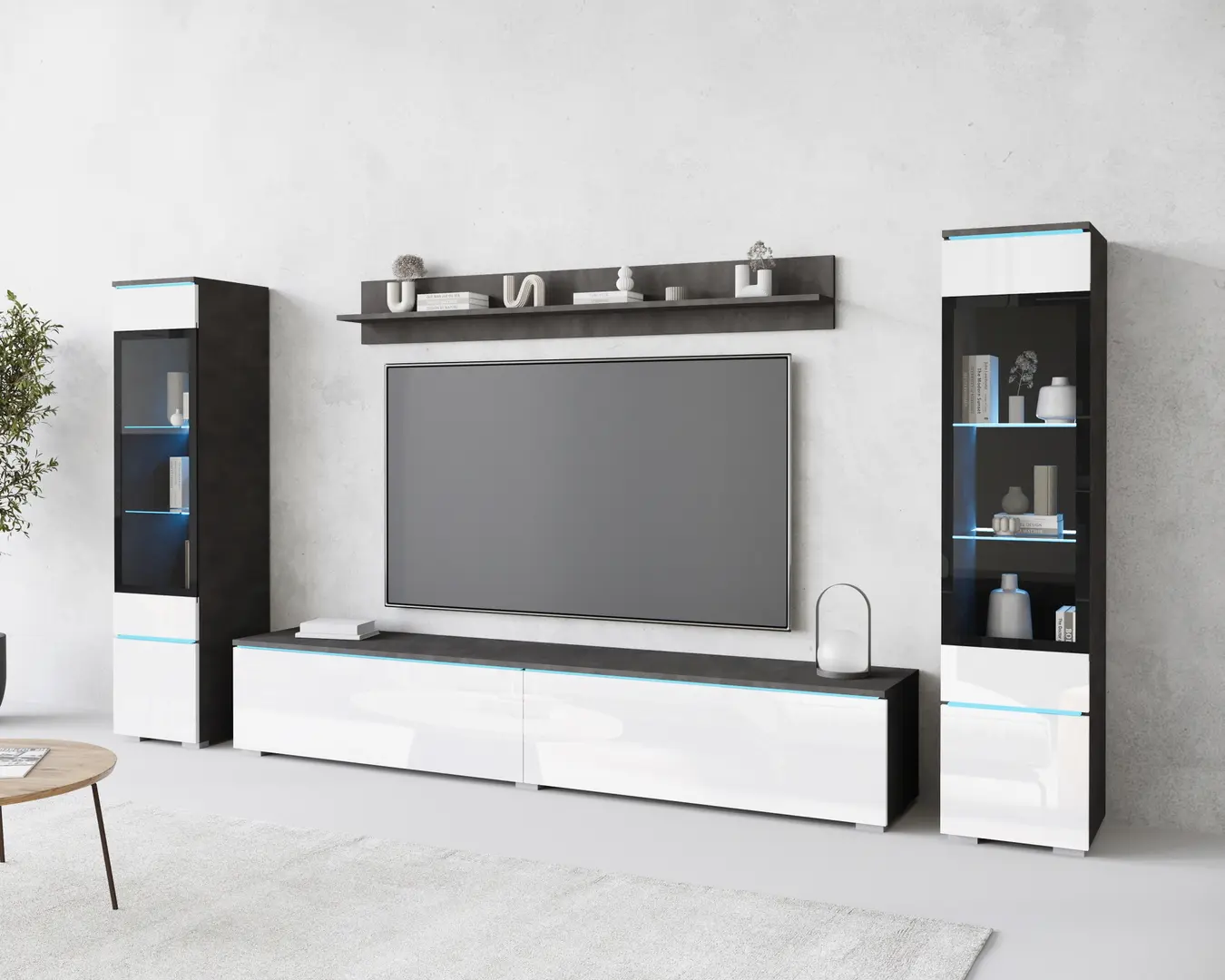 Living Bratex Vera II (Matera/White Gloss)