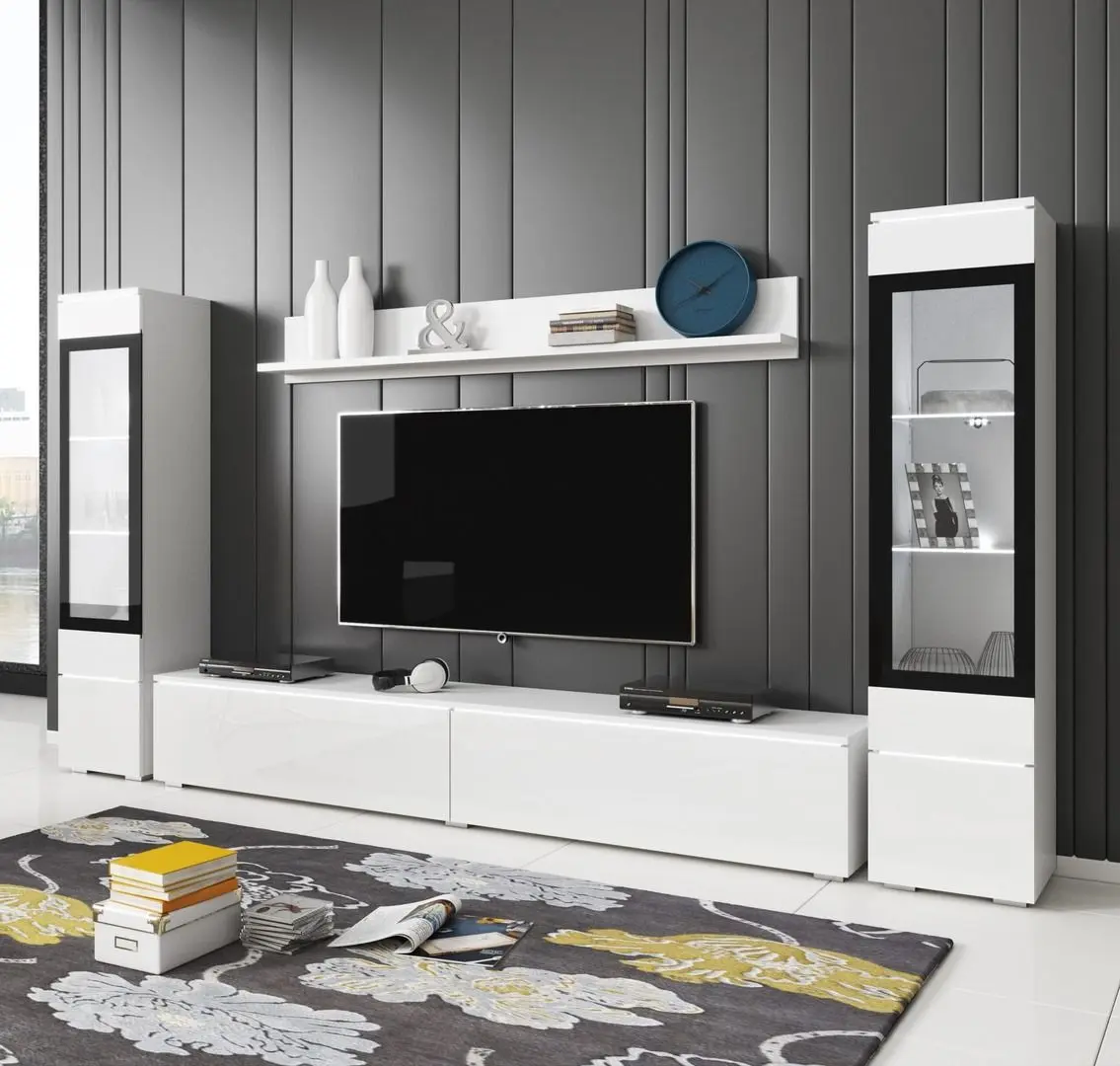 Living Bratex Vera II (White/White Gloss)