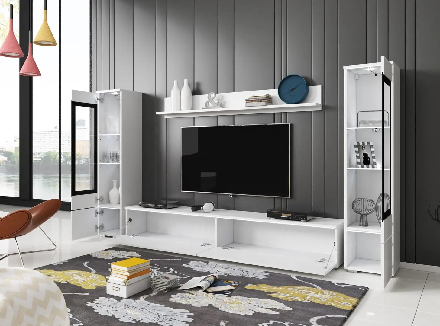 Living Bratex Vera II (White/White Gloss)