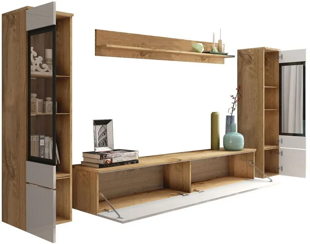 Living Bratex Vera II (Wotan Oak/White Gloss)