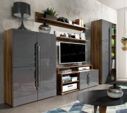 Living Fadome Davos A (Dark Walnut/Gray Gloss)