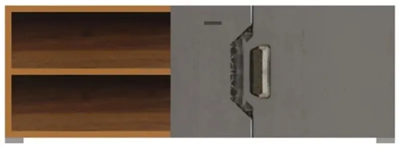 Гостиная Fadome Davos A (Dark Walnut/Gray Gloss)