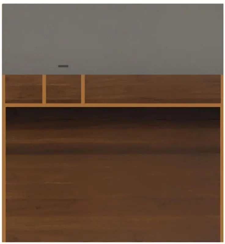 Living Fadome Davos (Dark Walnut/Gray Gloss)