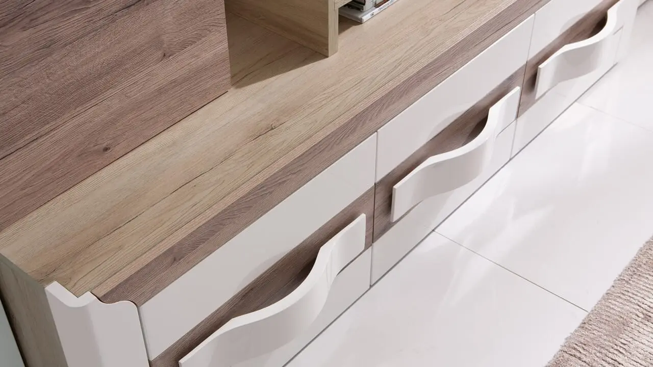 Living Fadome Passionata (Sanremo Oak Dark/White Gloss/Sanremo Oak Light) - 6