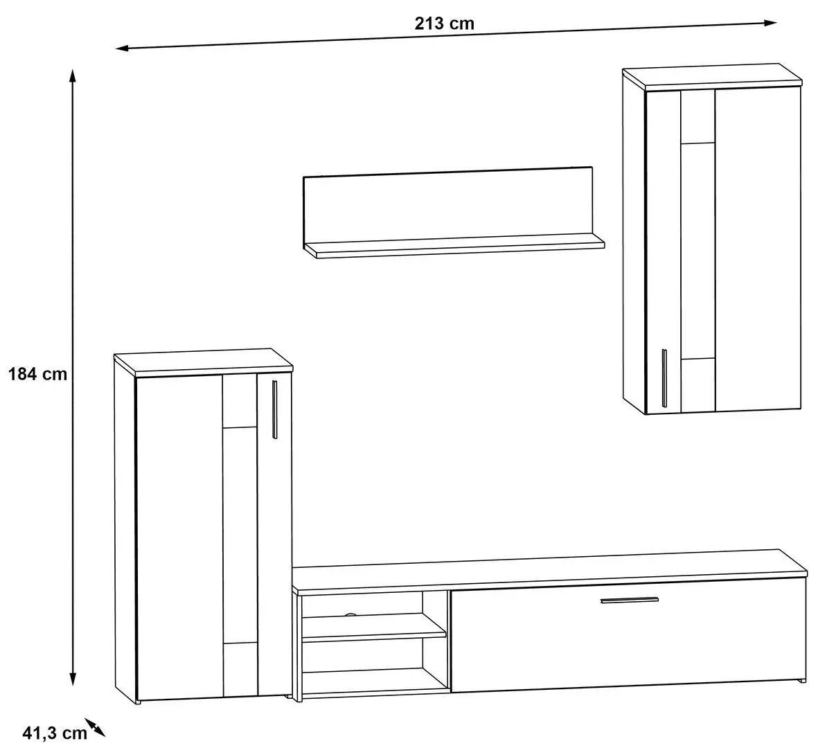 Living Fortuna Clara 213x184x41.3 (Oak) - 2