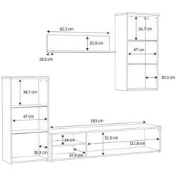Living Fortuna Clara 213x184x41.3 (Flagstaff Oak/Grey) Thumb