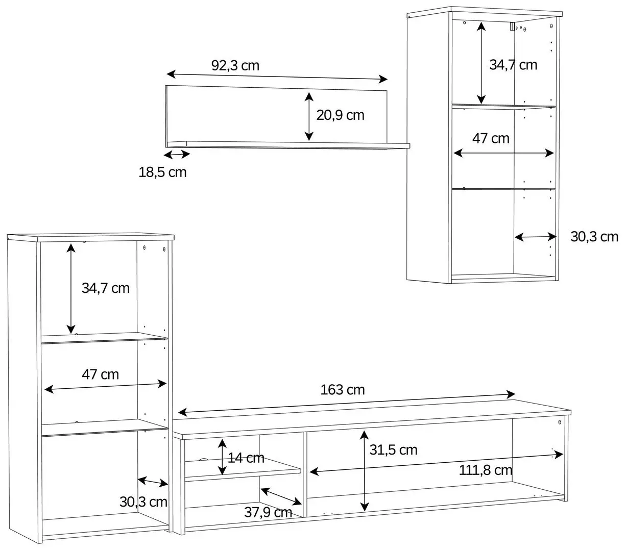 Living Fortuna Clara 213x184x41.3 (Flagstaff Oak/Grey) - 6