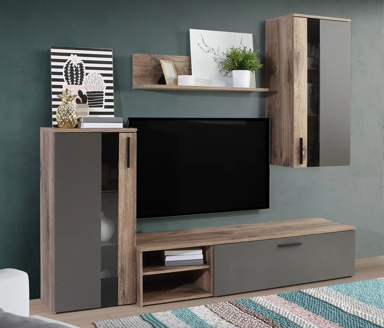 Living Fortuna Clara 213x184x41.3 (Flagstaff Oak/Grey)