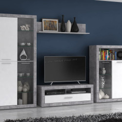 Living Fortuna Finley 328.4x193.7x41 (Concrete/White)
