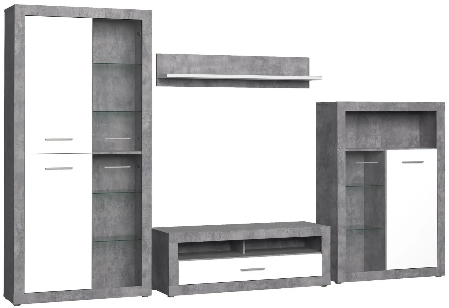 Living Fortuna Finley 328.4x193.7x41 (Concrete/White) - 3