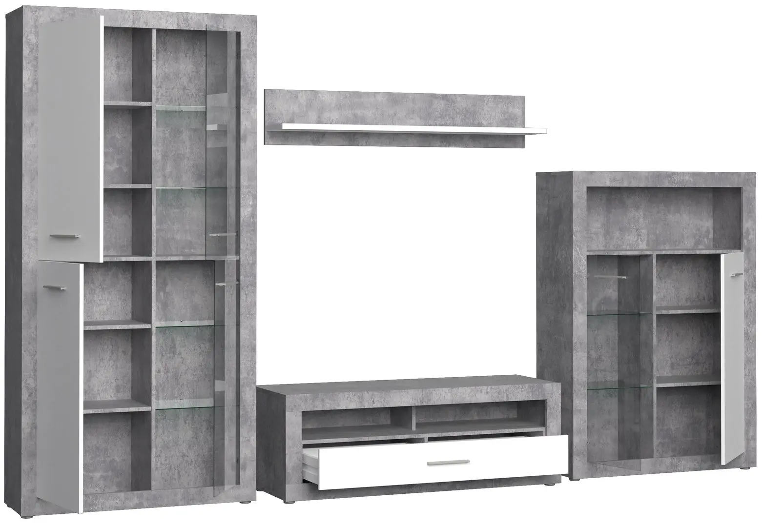 Living Fortuna Finley 328.4x193.7x41 (Concrete/White) - 2