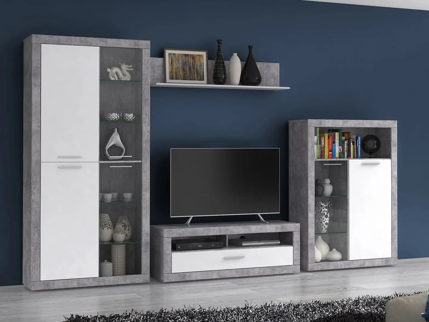 Living Fortuna Finley 328.4x193.7x41 (Concrete/White)