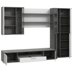 Living Fortuna Larisa 279.5x199.6x55 (Concrete/Dark Grey/White) Thumb