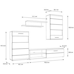 Living Fortuna Murphy 228.2x184x41.3 (Artisan Oak/Dark Concrete) Thumb