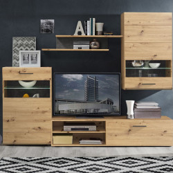 Гостиная Fortuna Murphy 228.2x184x41.3 (Artisan Oak/Dark Concrete)