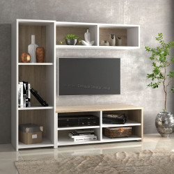 Living Fortuna Paola 140.3x131.3x39.6 (White/Sonoma Oak)