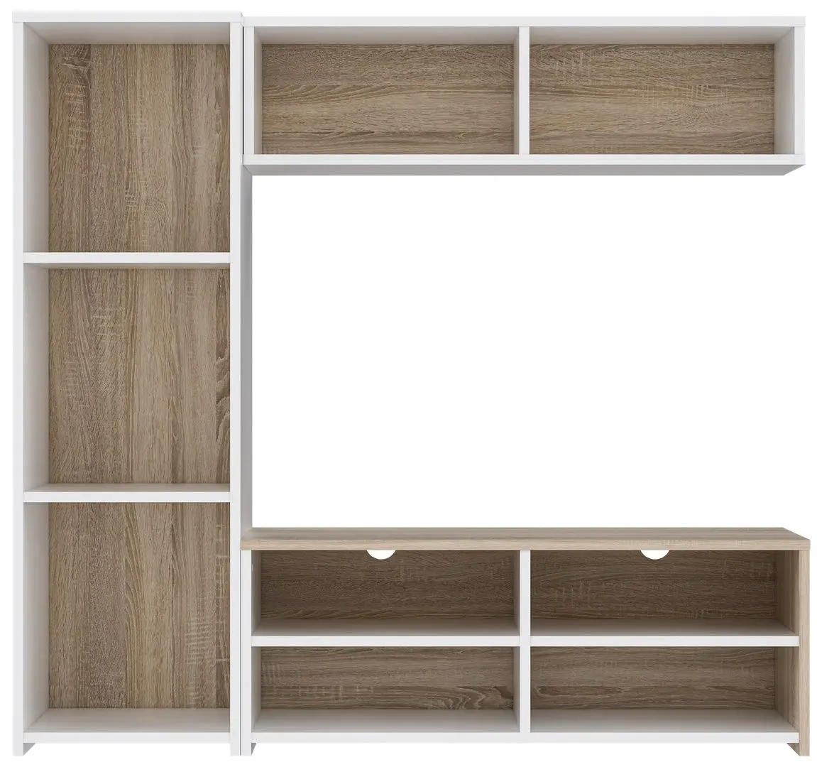 Living Fortuna Paola 140.3x131.3x39.6 (White/Sonoma Oak) - 4