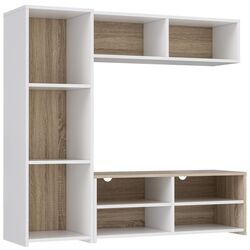 Living Fortuna Paola 140.3x131.3x39.6 (White/Sonoma Oak) Thumb