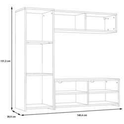 Living Fortuna Paola 140.3x131.3x39.6 (White/Concrete) Thumb