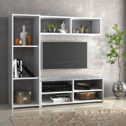 Living Fortuna Paola 140.3x131.3x39.6 (White/Concrete)