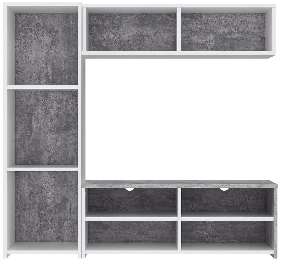 Living Fortuna Paola 140.3x131.3x39.6 (White/Concrete) - 4