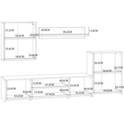 Living Fortuna Pascal 219.8x170x42 (Sonoma Oak/White Matt) Thumb