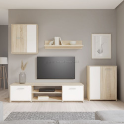 Living Fortuna Pascal 219.8x170x42 (Sonoma Oak/White Matt)