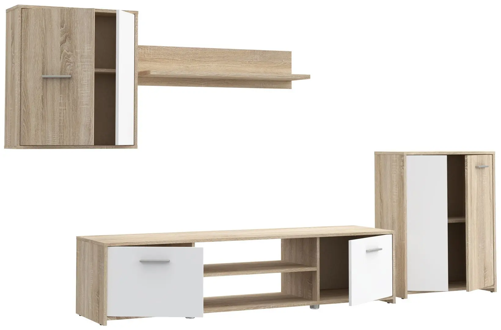 Living Fortuna Pascal 219.8x170x42 (Sonoma Oak/White Matt) - 8