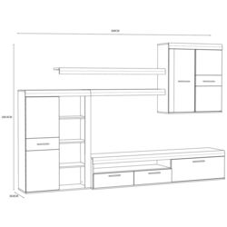 Living Fortuna Paul 300x200.9x41 (Sand Oak/White) Thumb