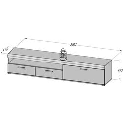 Living Fortuna Paul 300x200.9x41 (Sand Oak/White) Thumb