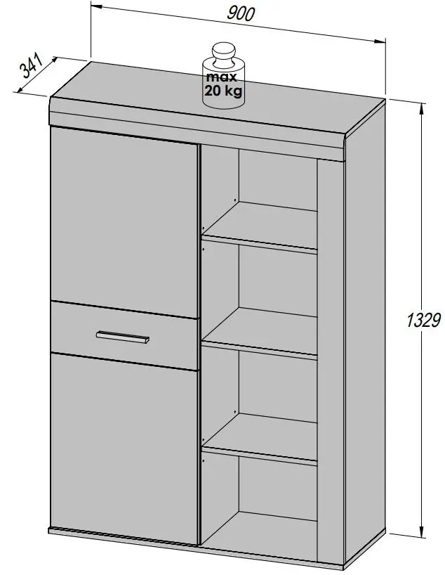 Living Fortuna Paul 300x200.9x41 (Sand Oak/White) - 7