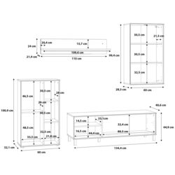 Living Fortuna Porto 236.8x190x40.5 (Artisan Oak/Black) Thumb