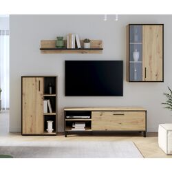 Living Fortuna Porto 236.8x190x40.5 (Artisan Oak/Black) Thumb