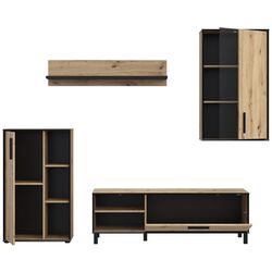 Living Fortuna Porto 236.8x190x40.5 (Artisan Oak/Black) Thumb