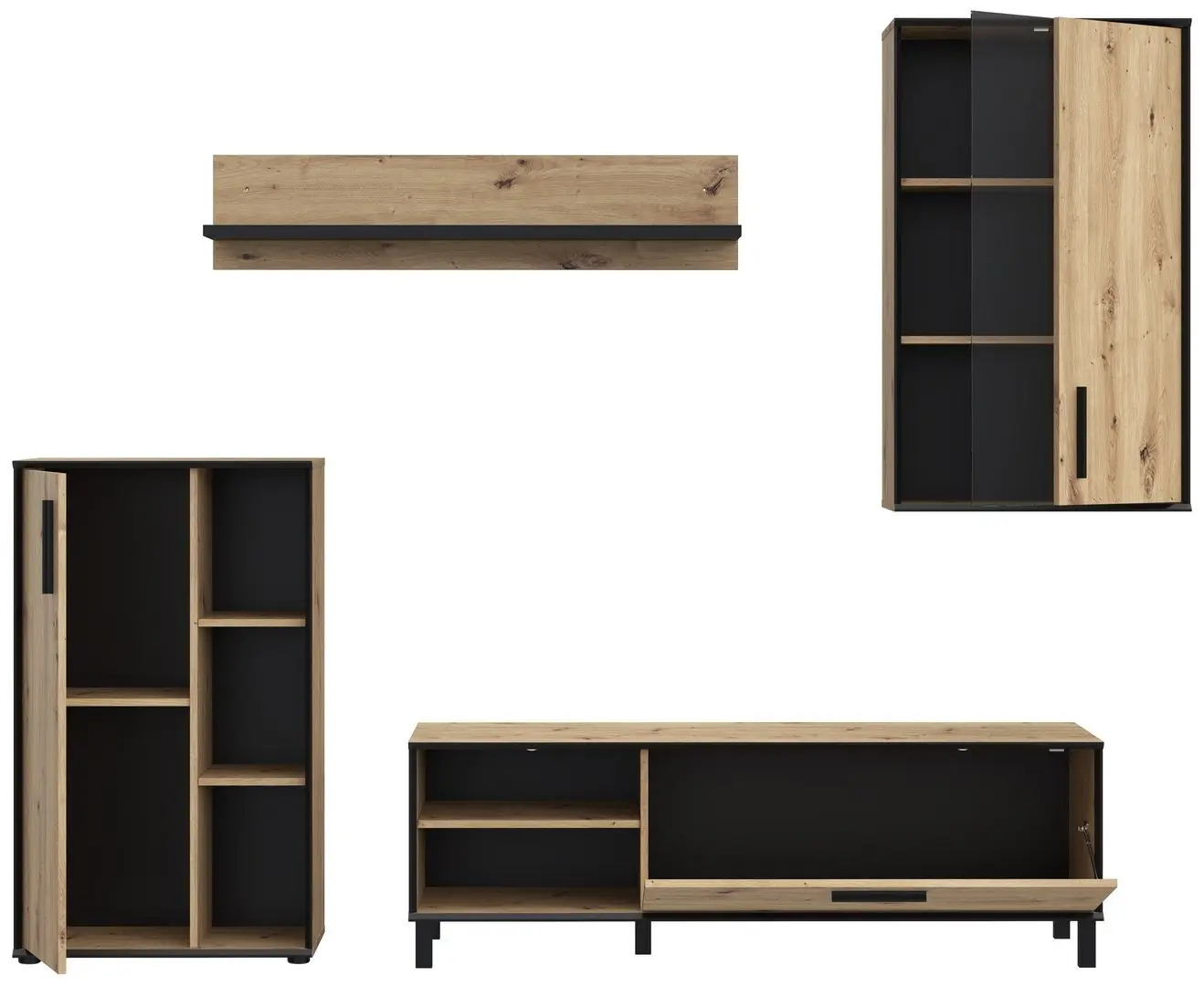 Living Fortuna Porto 236.8x190x40.5 (Artisan Oak/Black) - 5