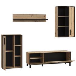 Living Fortuna Porto 236.8x190x40.5 (Artisan Oak/Black) Thumb