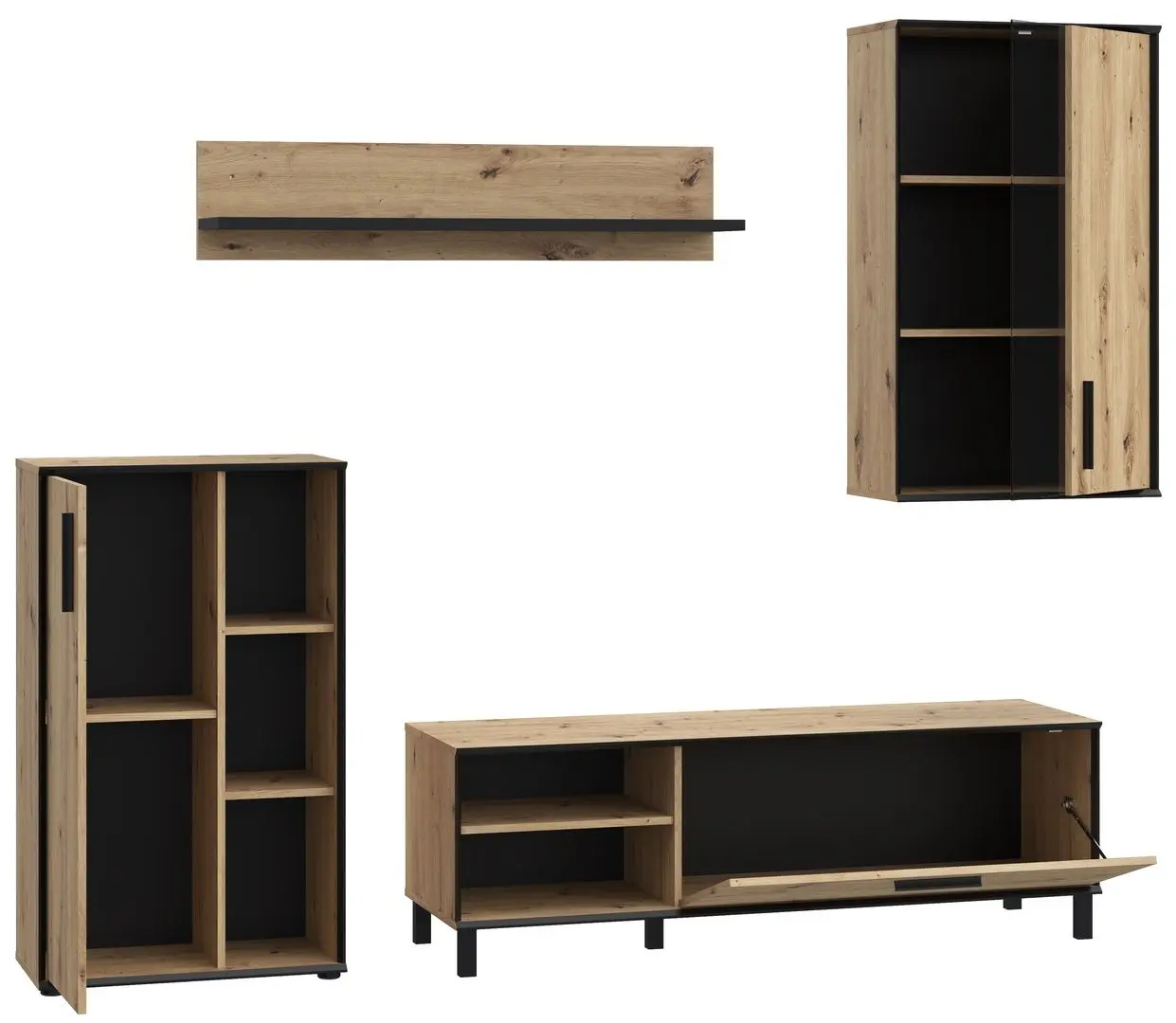 Living Fortuna Porto 236.8x190x40.5 (Artisan Oak/Black) - 4