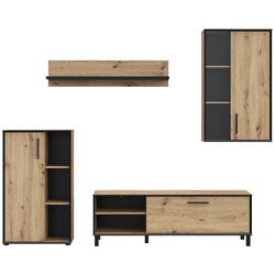Living Fortuna Porto 236.8x190x40.5 (Artisan Oak/Black) Thumb