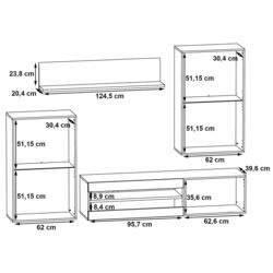 Living Fortuna Scarlett 238.2x168.4x41.1 (Artisan Oak/Black) Thumb