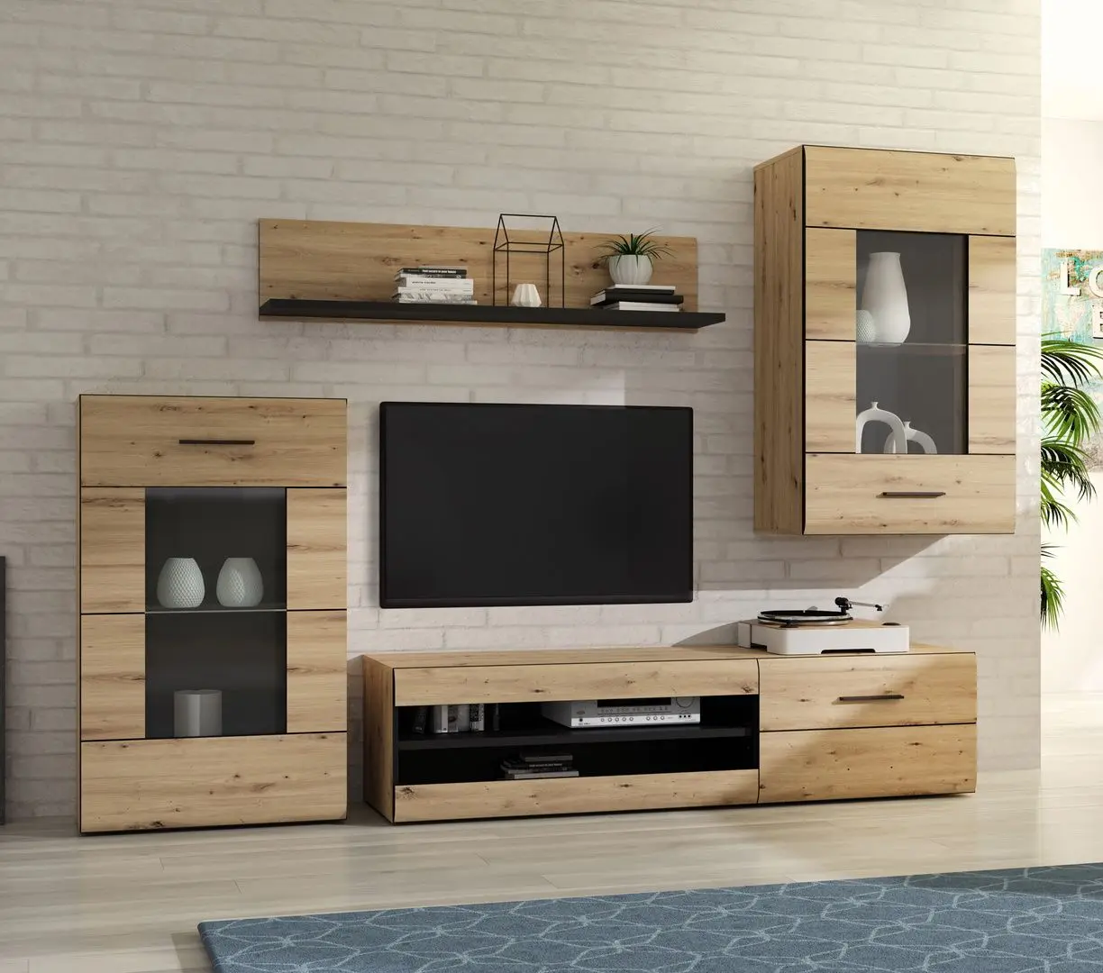 Living Fortuna Scarlett 238.2x168.4x41.1 (Artisan Oak/Black)
