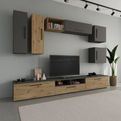 Гостиная Haaus Kos V1 2.85м (Anthracite/Artisan Oak)