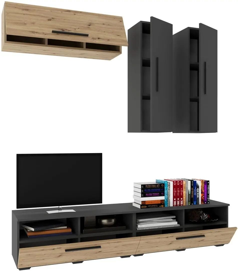 Living Haaus Kos V10 1.9m (Anthracite/Artisan Oak)